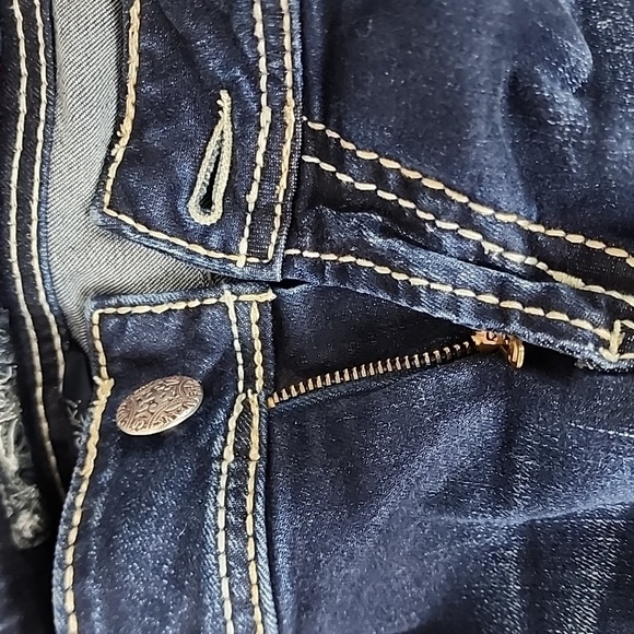 Silver  Jeans Suki Mid Rise Straight Leg Dark Blue Wash 29W - Picture 7 of 16